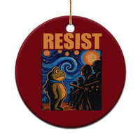 Starry Night Resist Frog Ceramic Ornament Resistance Protest Surreal Art Graphic - Wonder Print Shop