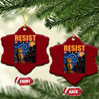 Starry Night Resist Frog Ceramic Ornament Resistance Protest Surreal Art Graphic - Wonder Print Shop