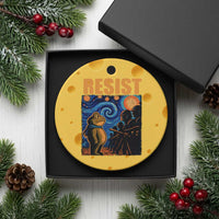 Starry Night Resist Frog Ceramic Ornament Resistance Protest Surreal Art Graphic - Wonder Print Shop