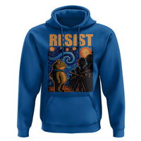 Starry Night Resist Frog Hoodie Resistance Protest Surreal Art Graphic - Wonder Print Shop