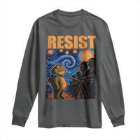 Starry Night Resist Frog Long Sleeve Shirt Resistance Protest Surreal Art Graphic - Wonder Print Shop