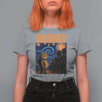 Starry Night Resist Frog T Shirt For Women Resistance Protest Surreal Art Graphic - Wonder Print Shop
