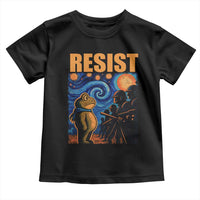 Starry Night Resist Frog Toddler T Shirt Resistance Protest Surreal Art Graphic - Wonder Print Shop