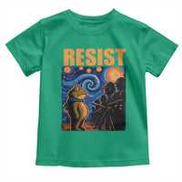 Starry Night Resist Frog Toddler T Shirt Resistance Protest Surreal Art Graphic - Wonder Print Shop