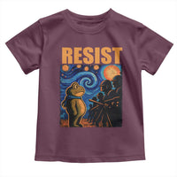 Starry Night Resist Frog Toddler T Shirt Resistance Protest Surreal Art Graphic - Wonder Print Shop