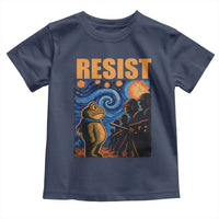 Starry Night Resist Frog Toddler T Shirt Resistance Protest Surreal Art Graphic - Wonder Print Shop
