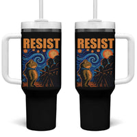 Starry Night Resist Frog Tumbler With Handle Resistance Protest Surreal Art Graphic - Wonder Print Shop