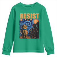 Starry Night Resist Frog Youth Sweatshirt Resistance Protest Surreal Art Graphic - Wonder Print Shop