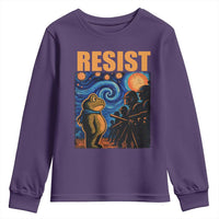 Starry Night Resist Frog Youth Sweatshirt Resistance Protest Surreal Art Graphic - Wonder Print Shop