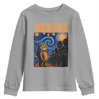 Starry Night Resist Frog Youth Sweatshirt Resistance Protest Surreal Art Graphic - Wonder Print Shop