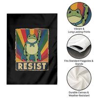 Rainbow Resist Frog Garden Flag Portland Pride and Protest Resistance - Wonder Print Shop