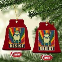 Rainbow Resist Frog Ceramic Ornament Portland Pride and Protest Resistance - Wonder Print Shop