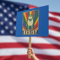 Rainbow Resist Frog Protest Sign Portland Pride and Protest Resistance - Wonder Print Shop