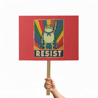 Rainbow Resist Frog Protest Sign Portland Pride and Protest Resistance - Wonder Print Shop