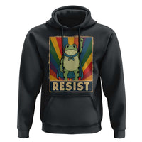 Rainbow Resist Frog Hoodie Portland Pride and Protest Resistance - Wonder Print Shop