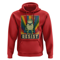 Rainbow Resist Frog Hoodie Portland Pride and Protest Resistance - Wonder Print Shop