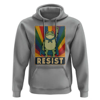 Rainbow Resist Frog Hoodie Portland Pride and Protest Resistance - Wonder Print Shop