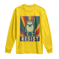 Rainbow Resist Frog Long Sleeve Shirt Portland Pride and Protest Resistance - Wonder Print Shop