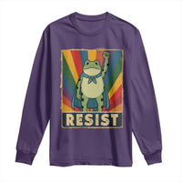 Rainbow Resist Frog Long Sleeve Shirt Portland Pride and Protest Resistance - Wonder Print Shop