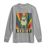 Rainbow Resist Frog Long Sleeve Shirt Portland Pride and Protest Resistance - Wonder Print Shop