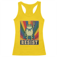 Rainbow Resist Frog Racerback Tank Top Portland Pride and Protest Resistance - Wonder Print Shop