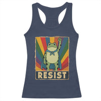 Rainbow Resist Frog Racerback Tank Top Portland Pride and Protest Resistance - Wonder Print Shop