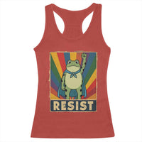 Rainbow Resist Frog Racerback Tank Top Portland Pride and Protest Resistance - Wonder Print Shop