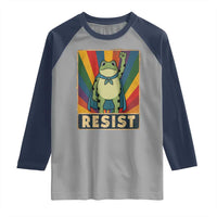 Rainbow Resist Frog Raglan Shirt Portland Pride and Protest Resistance - Wonder Print Shop