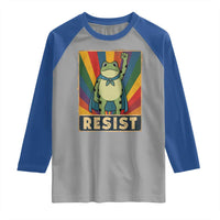 Rainbow Resist Frog Raglan Shirt Portland Pride and Protest Resistance - Wonder Print Shop