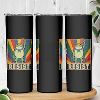 Rainbow Resist Frog Skinny Tumbler Portland Pride and Protest Resistance - Wonder Print Shop