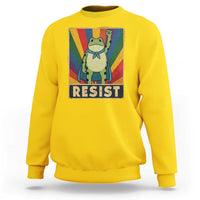 Rainbow Resist Frog Sweatshirt Portland Pride and Protest Resistance - Wonder Print Shop