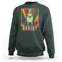 Rainbow Resist Frog Sweatshirt Portland Pride and Protest Resistance - Wonder Print Shop