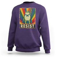 Rainbow Resist Frog Sweatshirt Portland Pride and Protest Resistance - Wonder Print Shop