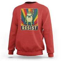 Rainbow Resist Frog Sweatshirt Portland Pride and Protest Resistance - Wonder Print Shop