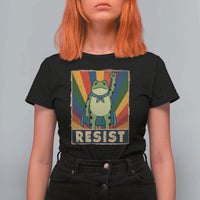 Rainbow Resist Frog T Shirt For Women Portland Pride and Protest Resistance - Wonder Print Shop