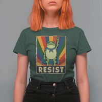Rainbow Resist Frog T Shirt For Women Portland Pride and Protest Resistance - Wonder Print Shop