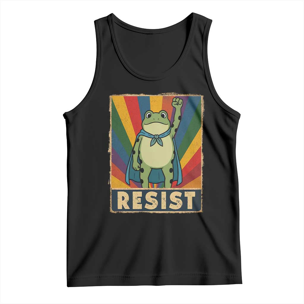 Rainbow Resist Frog Tank Top Portland Pride and Protest Resistance - Wonder Print Shop