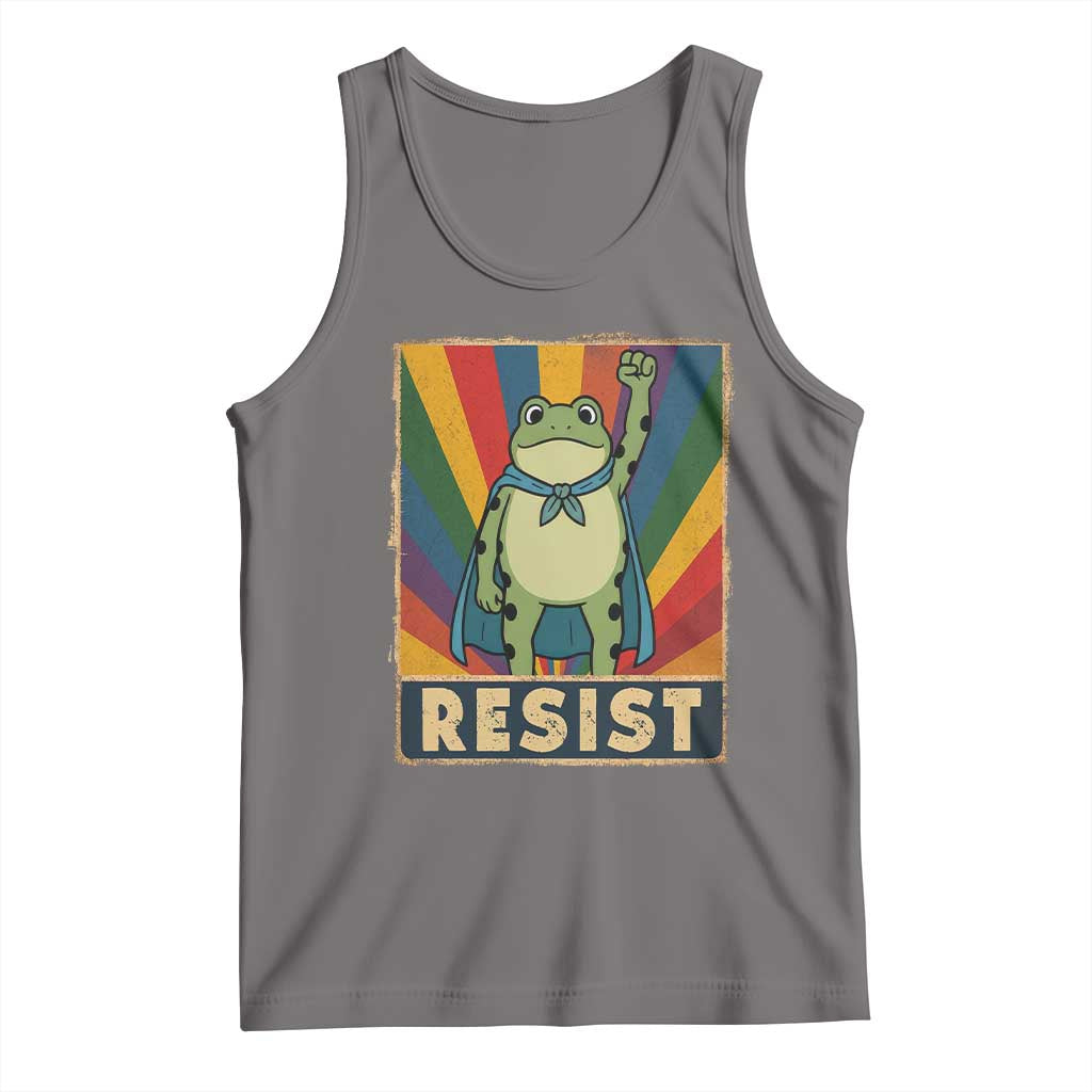 Rainbow Resist Frog Tank Top Portland Pride and Protest Resistance - Wonder Print Shop