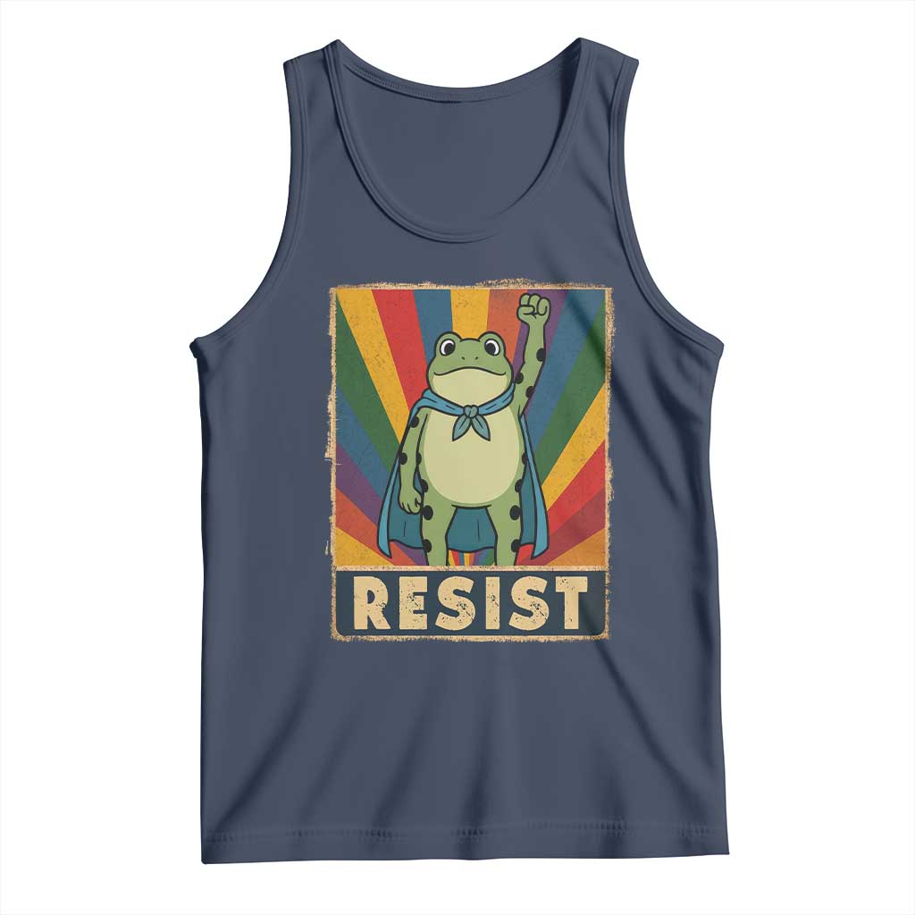 Rainbow Resist Frog Tank Top Portland Pride and Protest Resistance - Wonder Print Shop