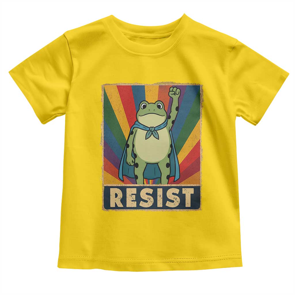 Rainbow Resist Frog Toddler T Shirt Portland Pride and Protest Resistance - Wonder Print Shop