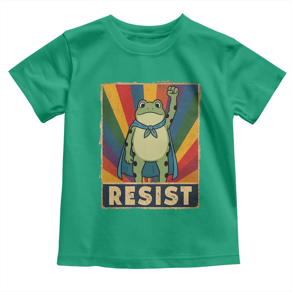 Rainbow Resist Frog Toddler T Shirt Portland Pride and Protest Resistance - Wonder Print Shop