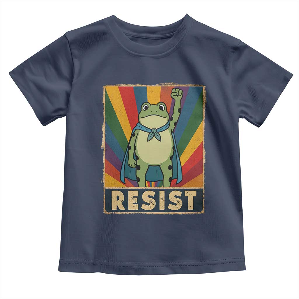 Rainbow Resist Frog Toddler T Shirt Portland Pride and Protest Resistance - Wonder Print Shop