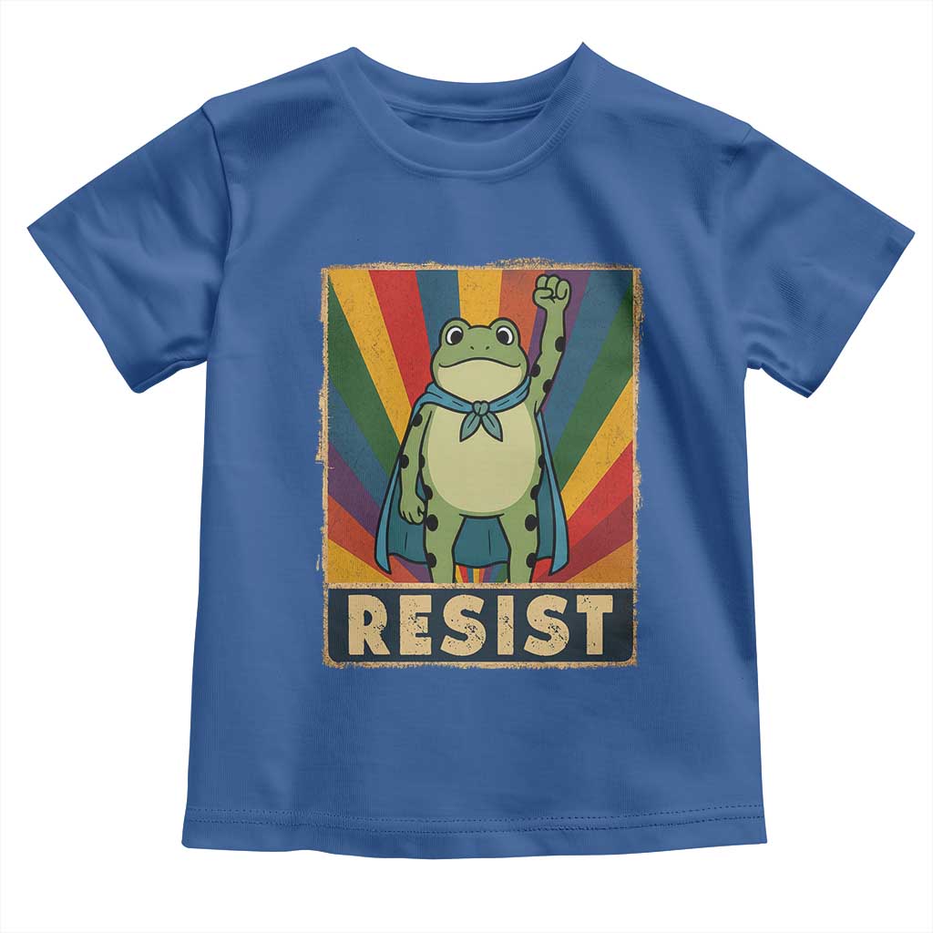 Rainbow Resist Frog Toddler T Shirt Portland Pride and Protest Resistance - Wonder Print Shop