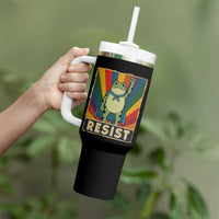 Rainbow Resist Frog Tumbler With Handle Portland Pride and Protest Resistance - Wonder Print Shop