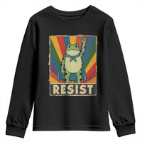 Rainbow Resist Frog Youth Sweatshirt Portland Pride and Protest Resistance - Wonder Print Shop