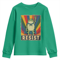 Rainbow Resist Frog Youth Sweatshirt Portland Pride and Protest Resistance - Wonder Print Shop