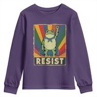 Rainbow Resist Frog Youth Sweatshirt Portland Pride and Protest Resistance - Wonder Print Shop