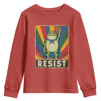 Rainbow Resist Frog Youth Sweatshirt Portland Pride and Protest Resistance - Wonder Print Shop