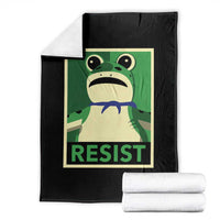 Frog Resist Poster Graphic Throw Blanket Portland Resistance Protest Minimalist - Wonder Print Shop