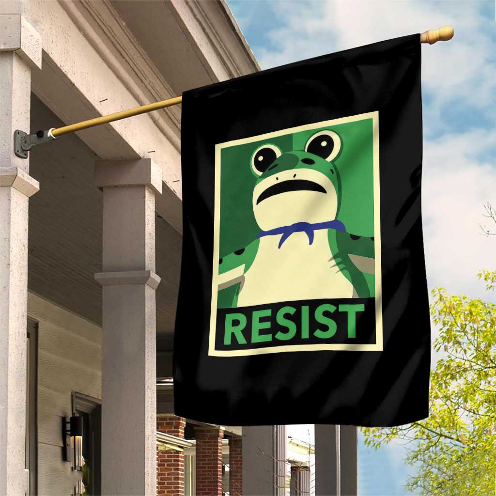 Frog Resist Poster Graphic Garden Flag Portland Resistance Protest Minimalist - Wonder Print Shop